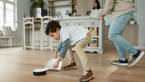 Teamwork,-kid-or-father-sweeping-floor