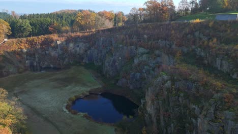 stone quarry with granite cliffs at mauthausen memorial in upper austria, austria