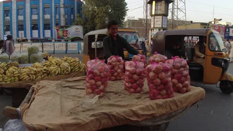 Vendiendo-Manzanas-Al-Borde-De-La-Carretera