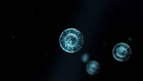 cell structure orbit in macro detail - medical vfx