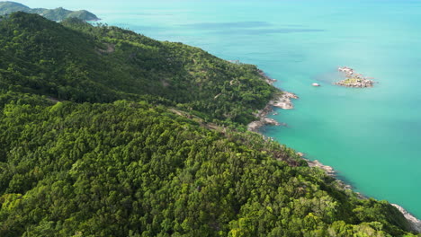 aerial scenic seascape of mother earth unpolluted in ko tao island in thailand chumphon archipelago on the western shore of the gulf of thailand