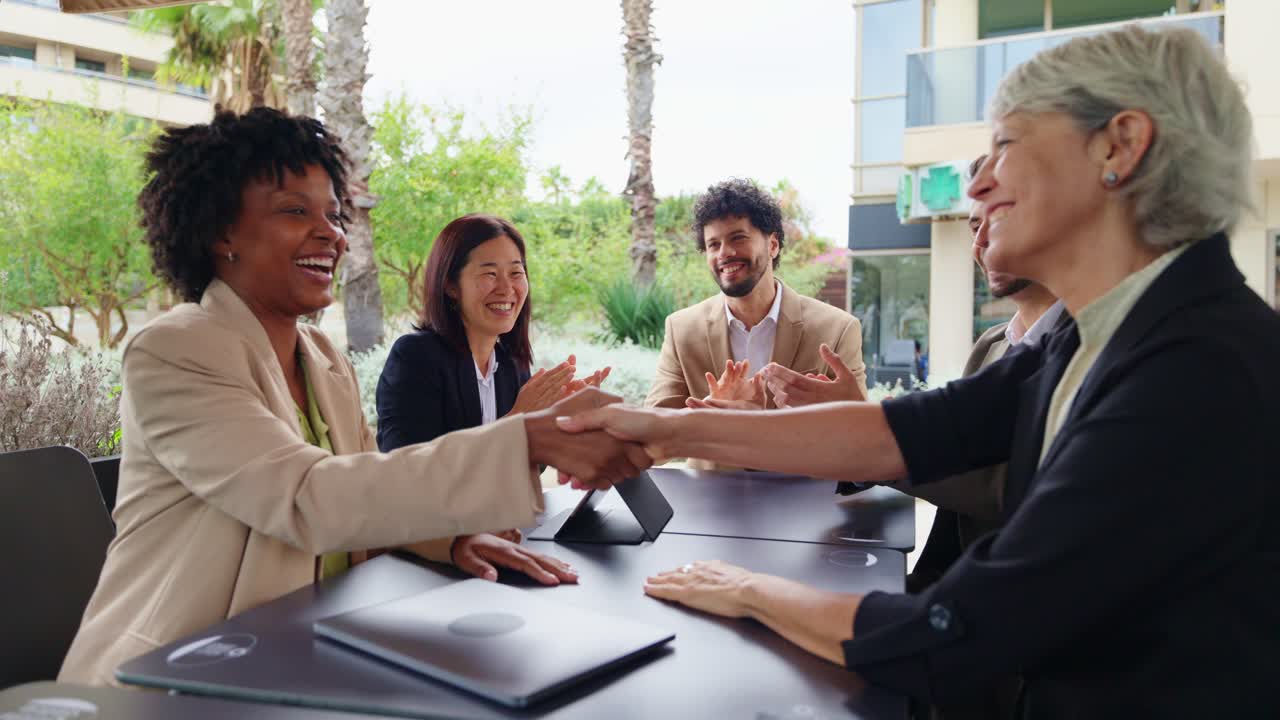 Successful Business Meeting with Diverse Team