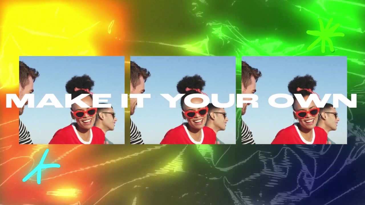Dynamic Video Editing Template with Colorful Abstract Backgrounds