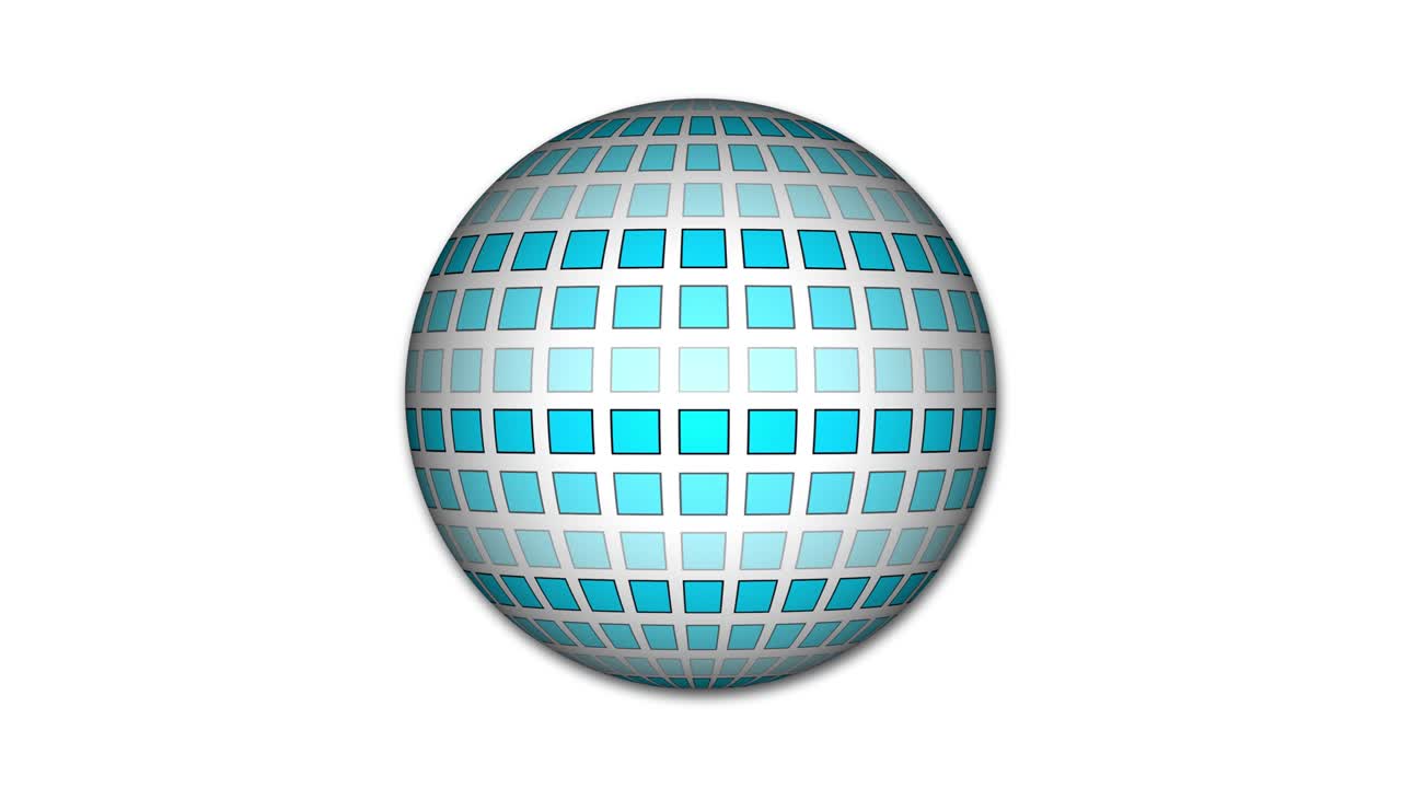 회전하는 추상적인 체크보드 구체 애니메이션 추상적인 구체 배경