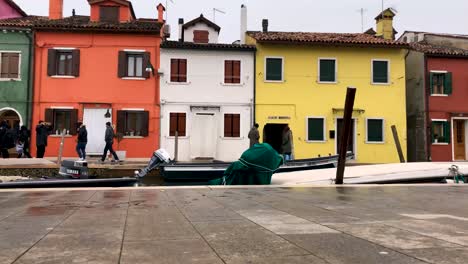 Timelapse-in-Burano,-Venice