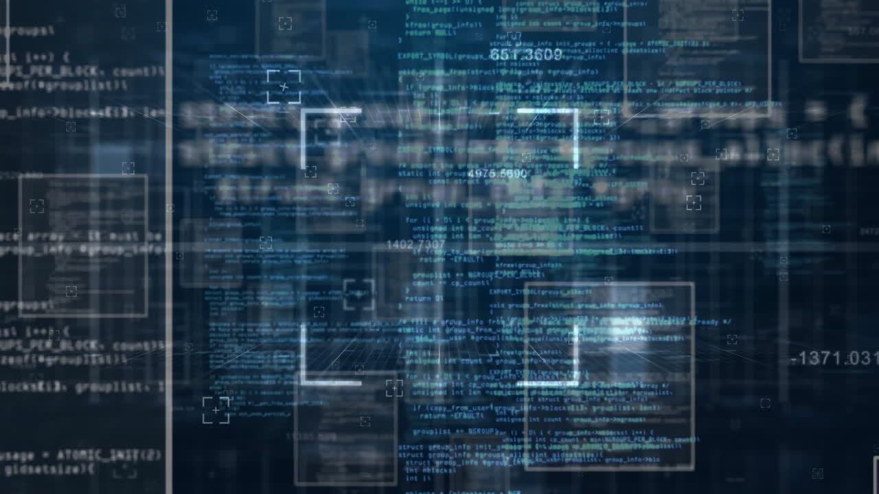 Animating programming code and data processing on digital interface