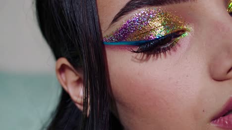 colorful glitter makeup look