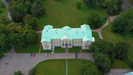 aerial shot city mezotne, latvia republic