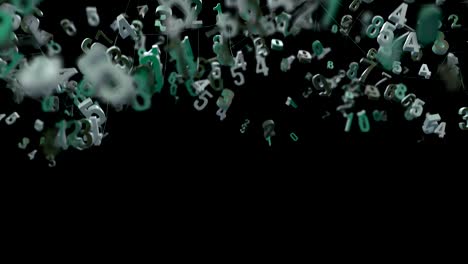4K Random Numbers Moving in a Mesh.