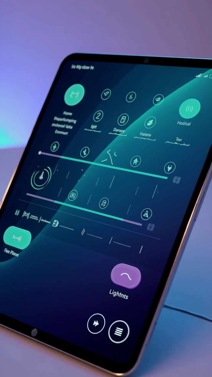 Smart Home Control Tablet Interface