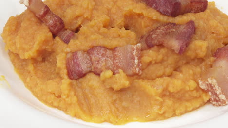 Mashed Sweet Potatoes with Bacon