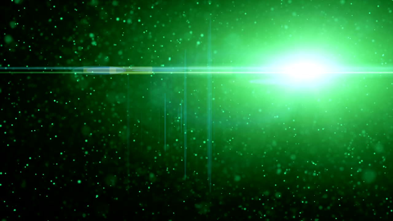 Sfondo Continuo 4K con Particelle Verdi