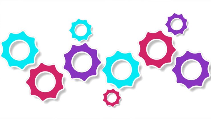 Lys abstrakt teknisk gearmekanisme videoanimation