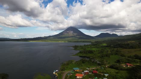 humble rural village in arenal lake banks