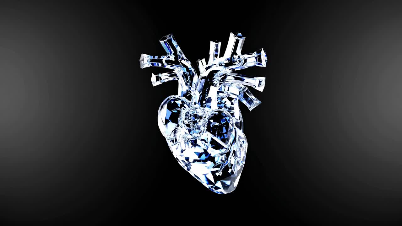 3D Rendered Crystal Heart