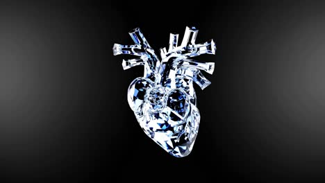 3d rendered crystal heart