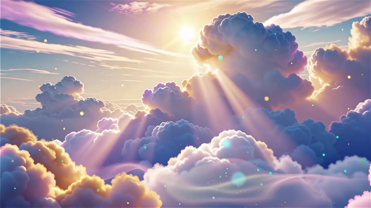 Christian Heavenly Light Worship Background