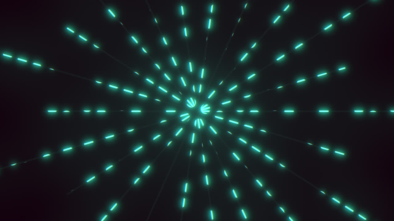 luce ipnotizzante che irradia linee verdi che illuminano un disegno circolare