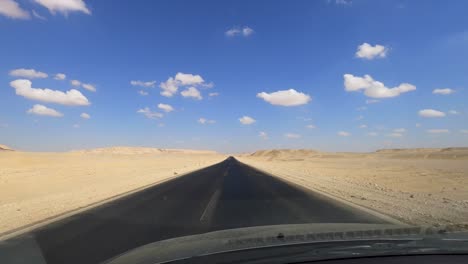 highway in the middle of the desert in egypt