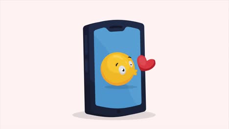 emoji kissing heart character animation