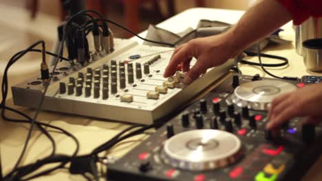 dj mixing music at a party