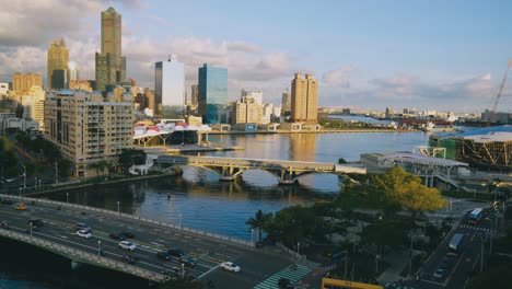 the skyline in kaohsiung, taiwan