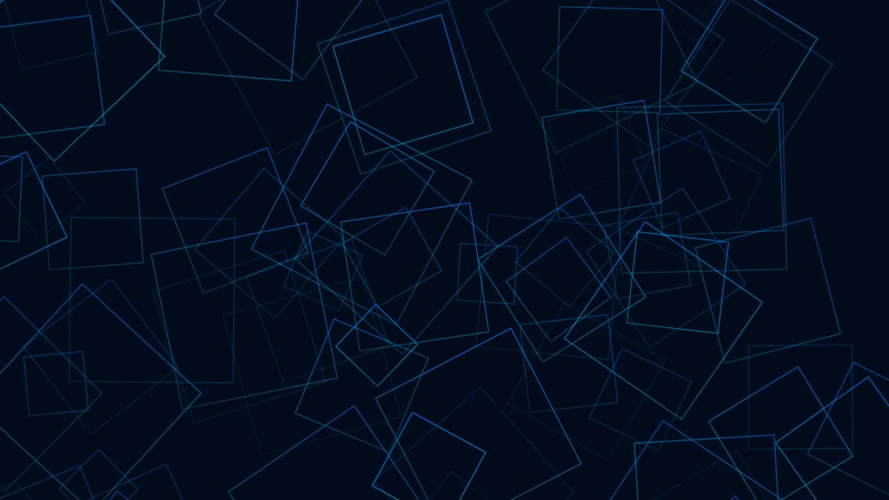 Abstract Motion Background with Floating Blue Geometric Squares