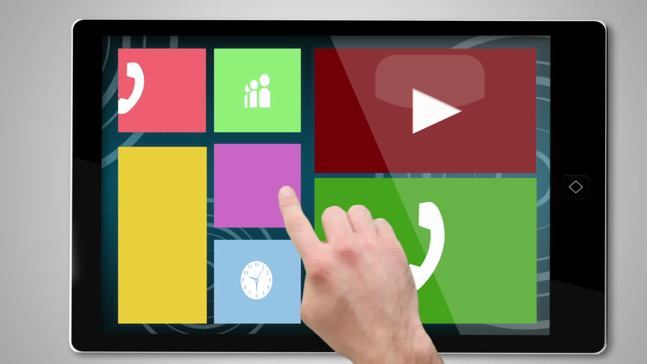 montaje de ocio en una tableta digital