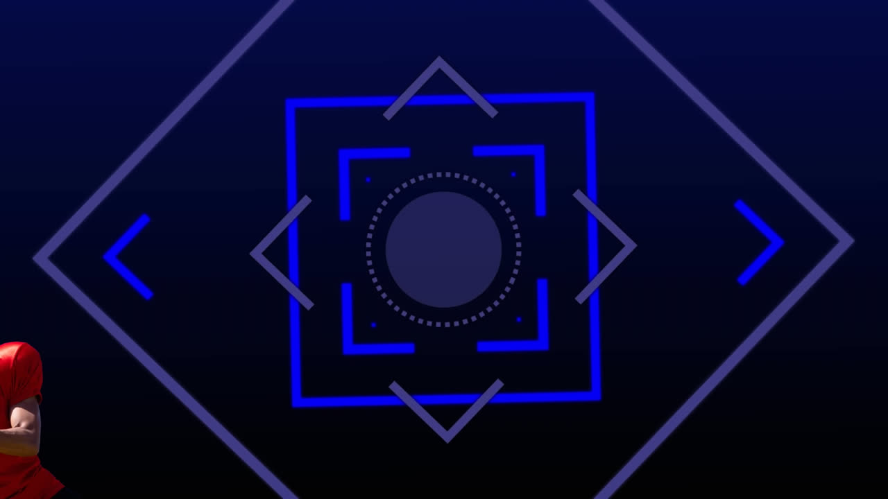 animación de un jugador de rugby masculino caucásico sobre formas