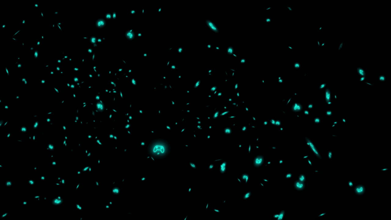 Neon Game Controller Background