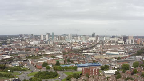 Drone-Shot-Looking-Over-Birmingham-City-Skyline-In-England-02