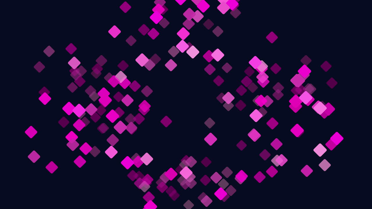 A circular pattern of small pink squares over a dark backdrop, this image showcases a visually striking design that could be utilized as a website background or design accent