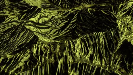 fondo abstracto dorado. superficie desplazada detallada. superficie abstracta del planeta. textura de ruido. superficie ondulada marrón-amarilla. bucle de animación de renderización 3d. 4k uhd