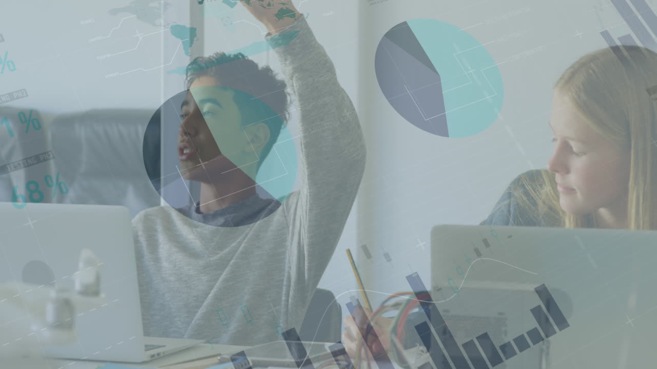 ecuaciones matemáticas sobre los estudiantes en el aula.