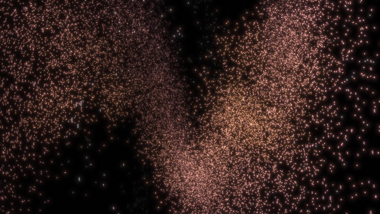 기본 구조를 형성하는 빠르게 회전하는 추상적인 양자 입자 - 현실 개념 애니메이션