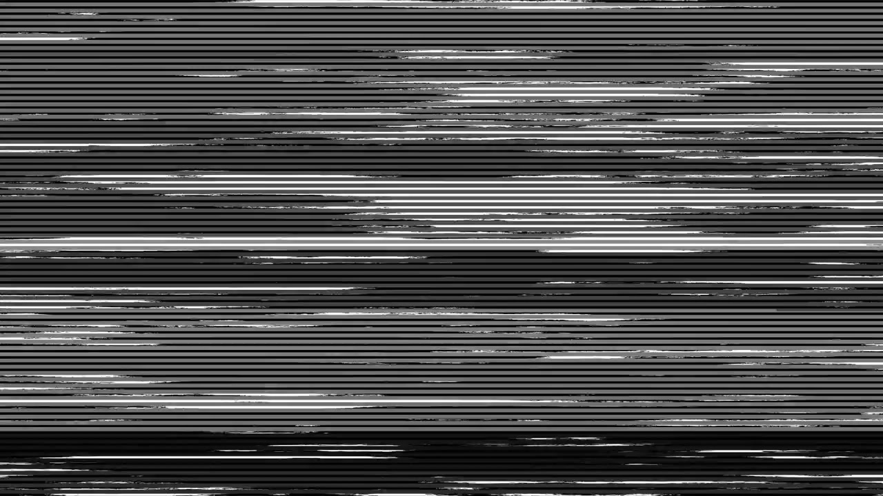 Effetto glitch digitale con linee orizzontali e rumore