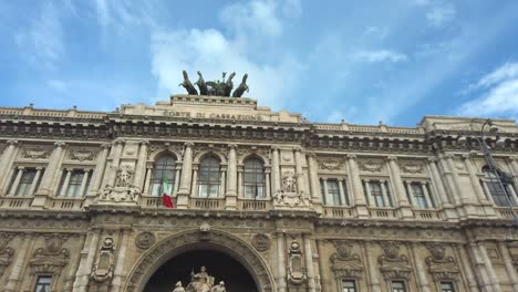 façade of the supreme court of cassation , the highest court of appeal in italy