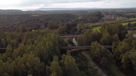 Stunning-countryside-landscape-with-bridges-over-stream,-Tratalias,-Sardinia