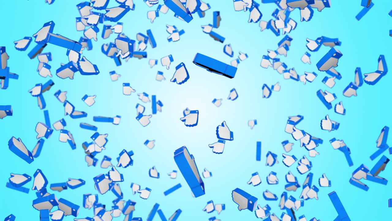 Thumbs Up and Down Icons Falling