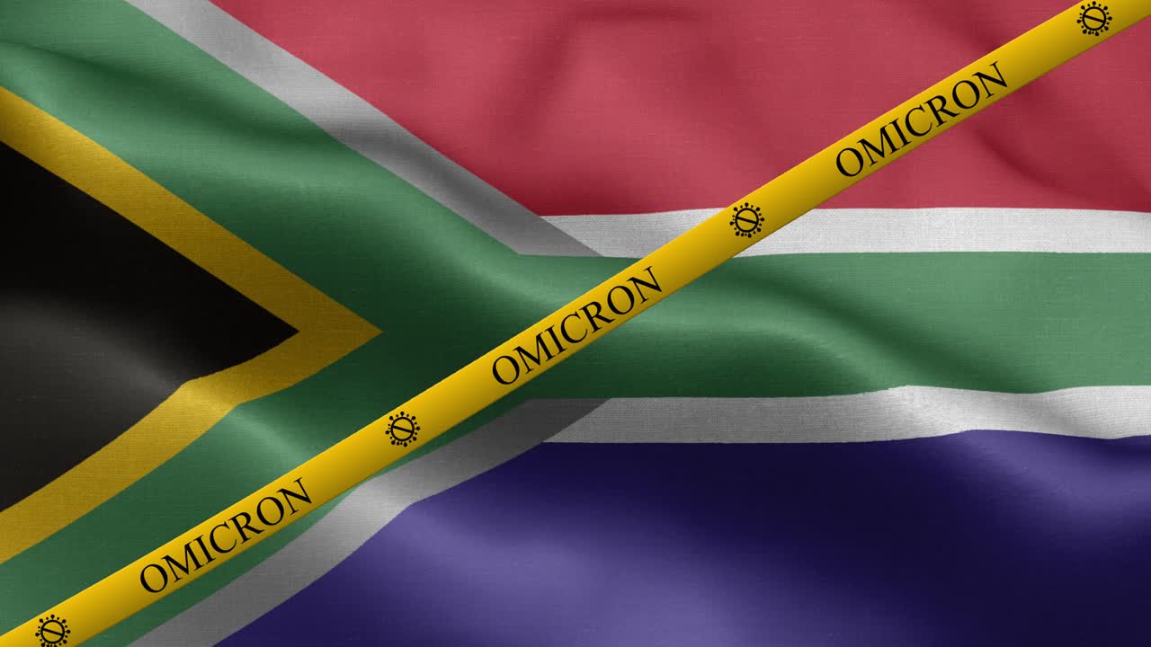 오미크론 변종과 남아프리카 공화국 발의 금지 줄무 - 남아프리카 공화국의 발