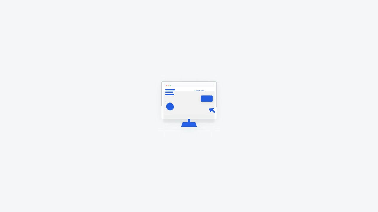 Animated Computer Screen Interface Design Concept