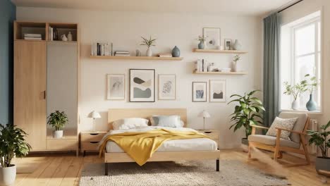 modern bedroom transformation and furnishing