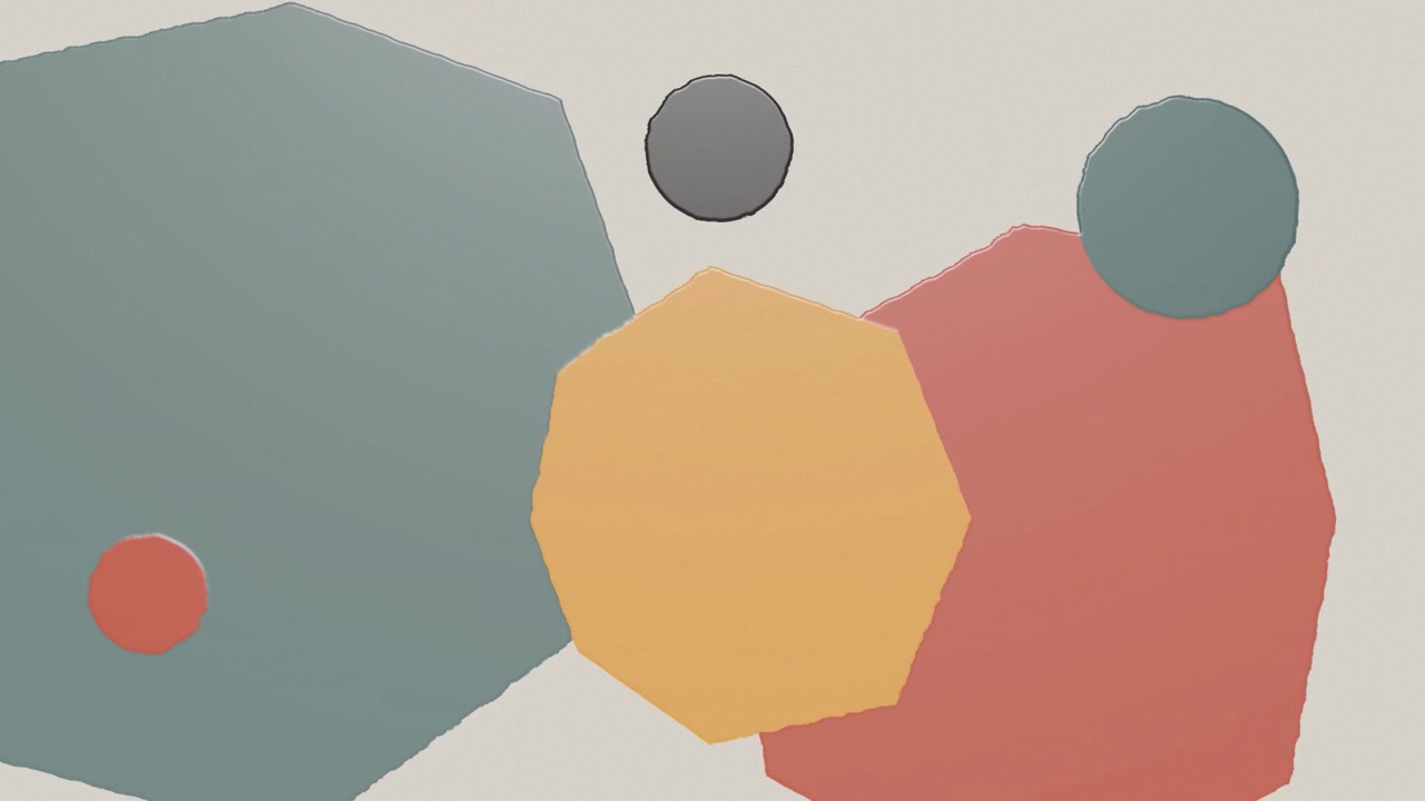 Abstract Animation of Moving Geometric Shapes on Neutral Background