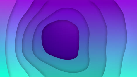 animación de formas orgánicas rotativas azules y púrpuras que se mueven sobre un fondo púrpura
