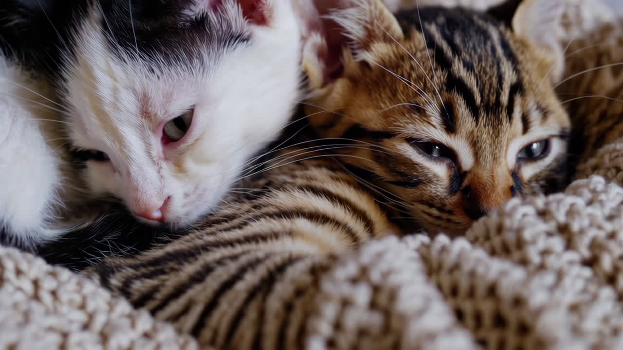 Due gattini assonnati