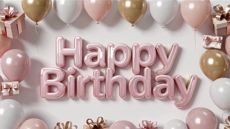 Sfondo di compleanno con palloncini e regali