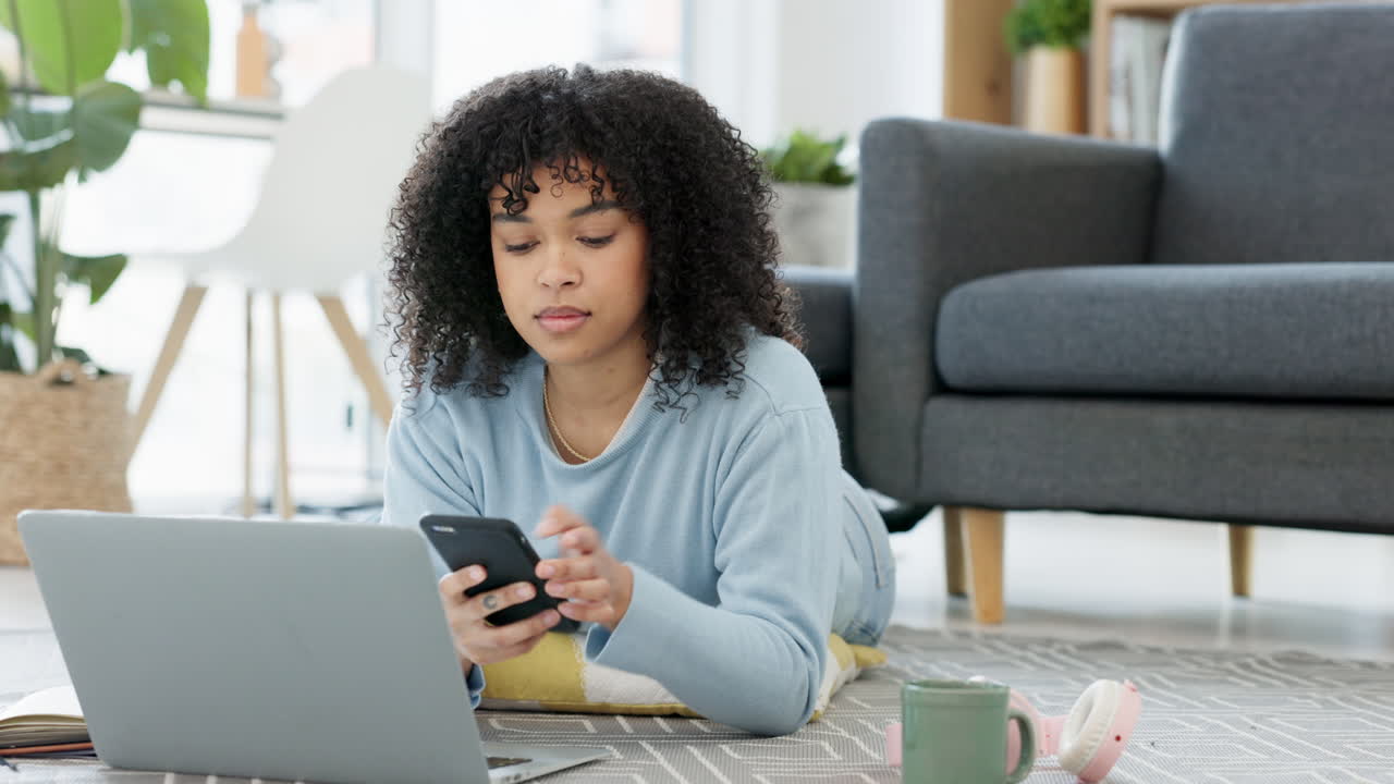 Relaxing, comfortable and happy female student