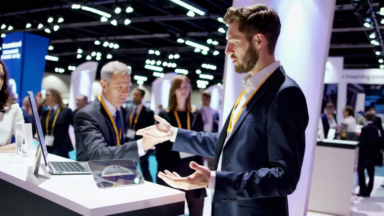 presentación en una conferencia de negocios