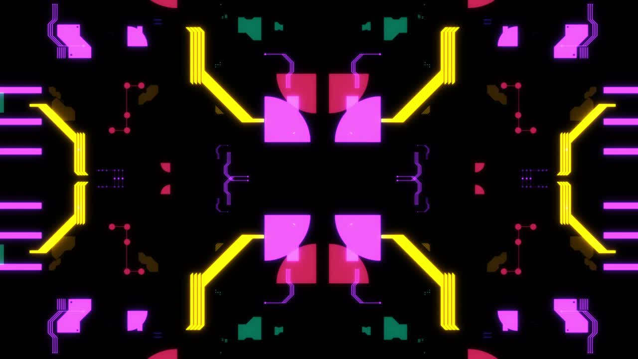 High Tech Colorful Patterns VJ Clip