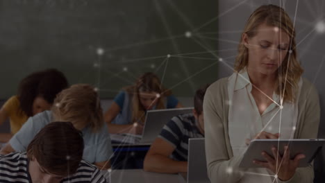 animación de redes de conexiones entre profesores y estudiantes en la universidad
